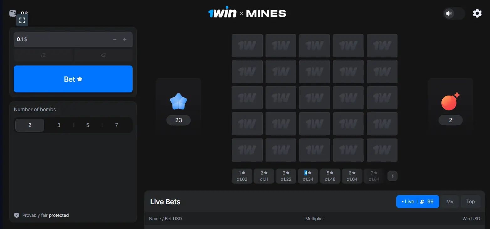 1Win Mines Grid-Based Strategy and Tension 1Win Mines Grid-Based Strategy and Tension